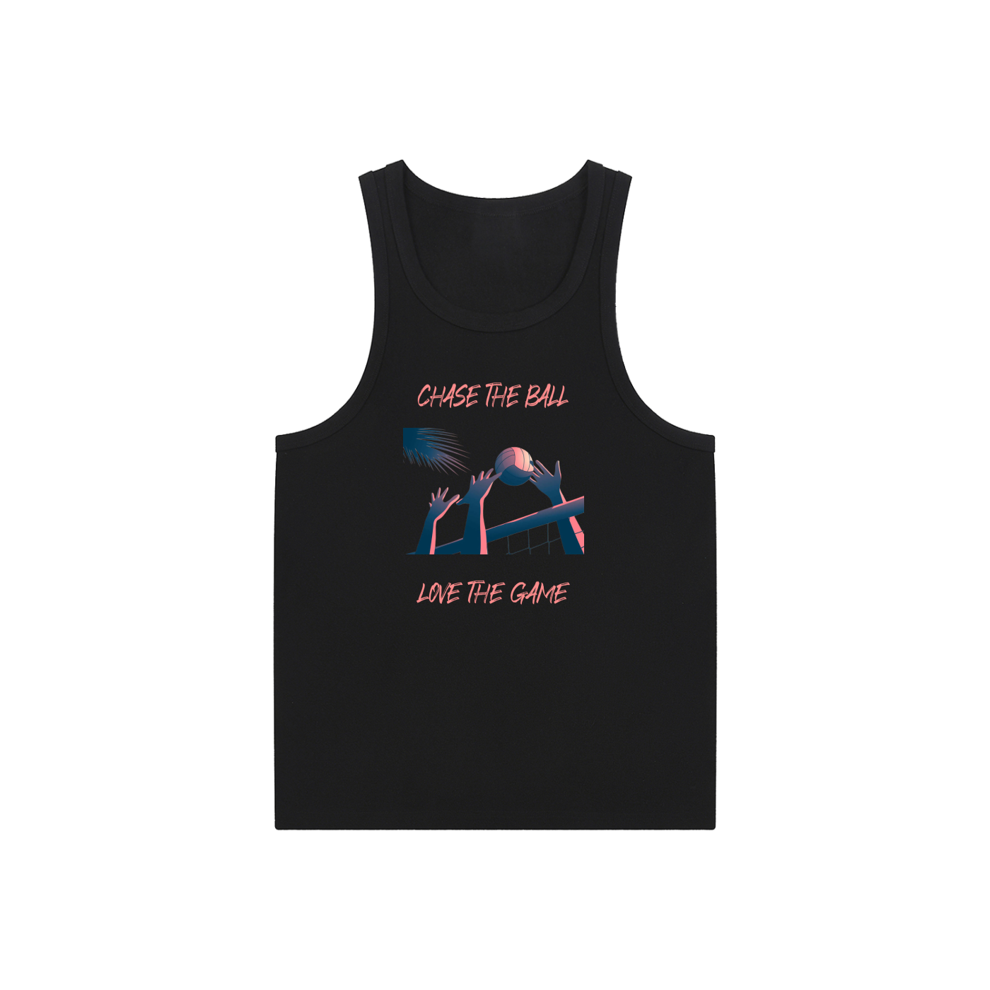 "Chase The Ball. Love The Game" Cool Volleyball Tank Top